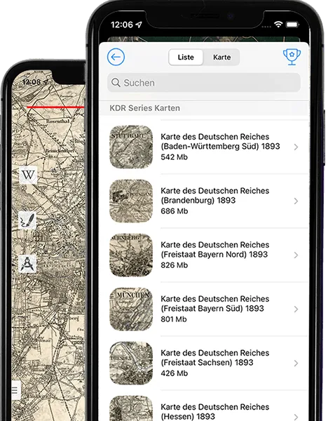 Vetus Maps historical map catalog browsing screen