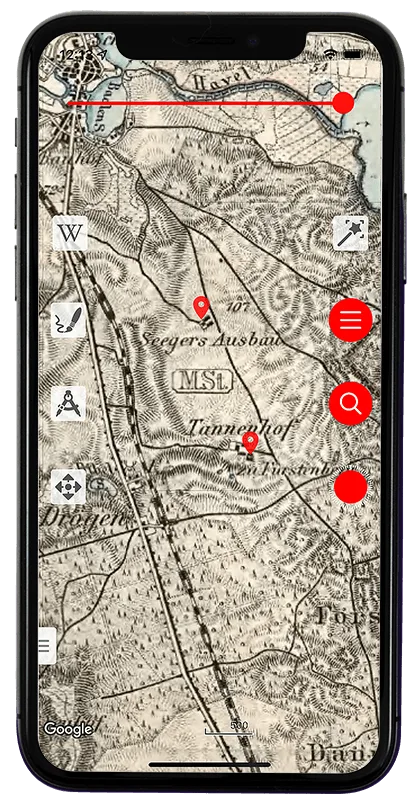 Vetus Maps historical map transparency control screenshot