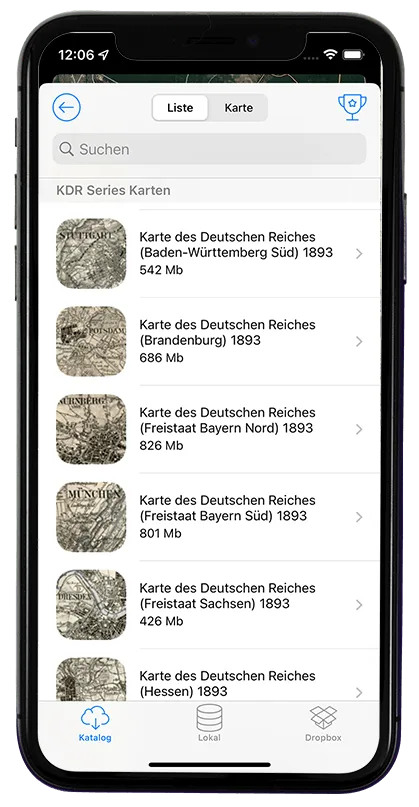 Vetus Maps map catalog screenshot