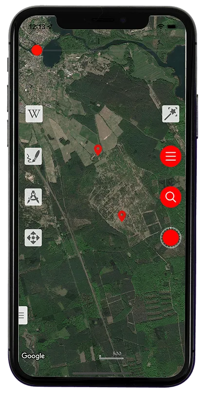 Vetus Maps satellite map view screenshot